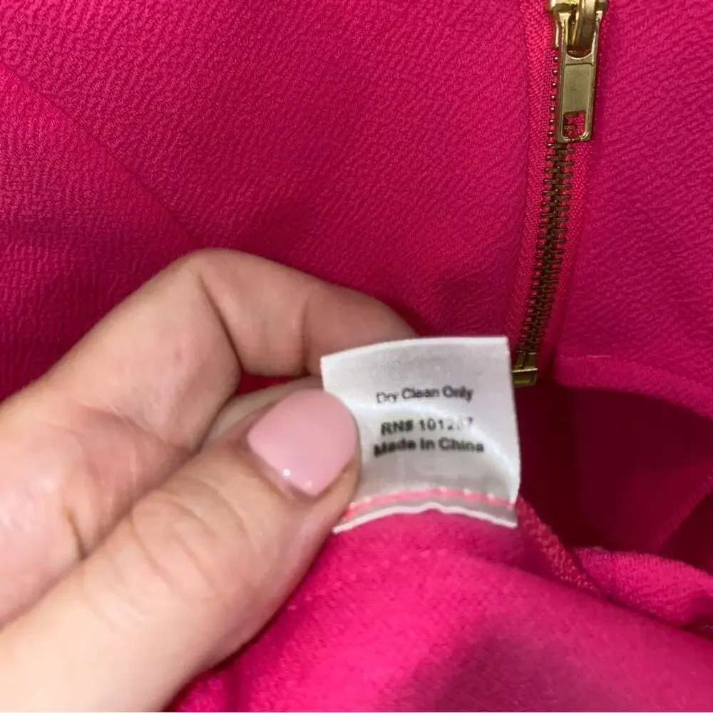 Alexia Admor Barbie Hot Pink Bodycon Cut-Out Mermaid Maxi Prom Dress Gown XS - Picture 4 of 8